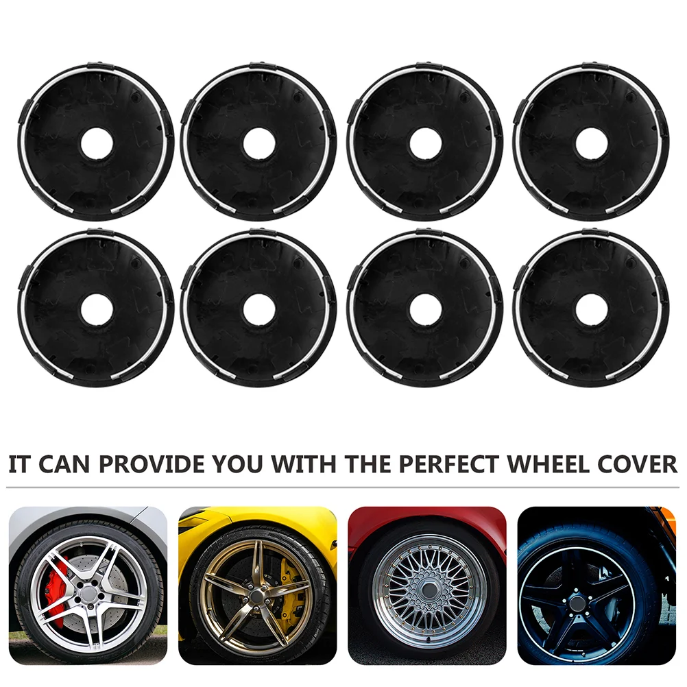 

8 Pcs Hubcaps Car Wheel Center Covers Dust-proof Auto Rim Refit Plastic Styling Accessories