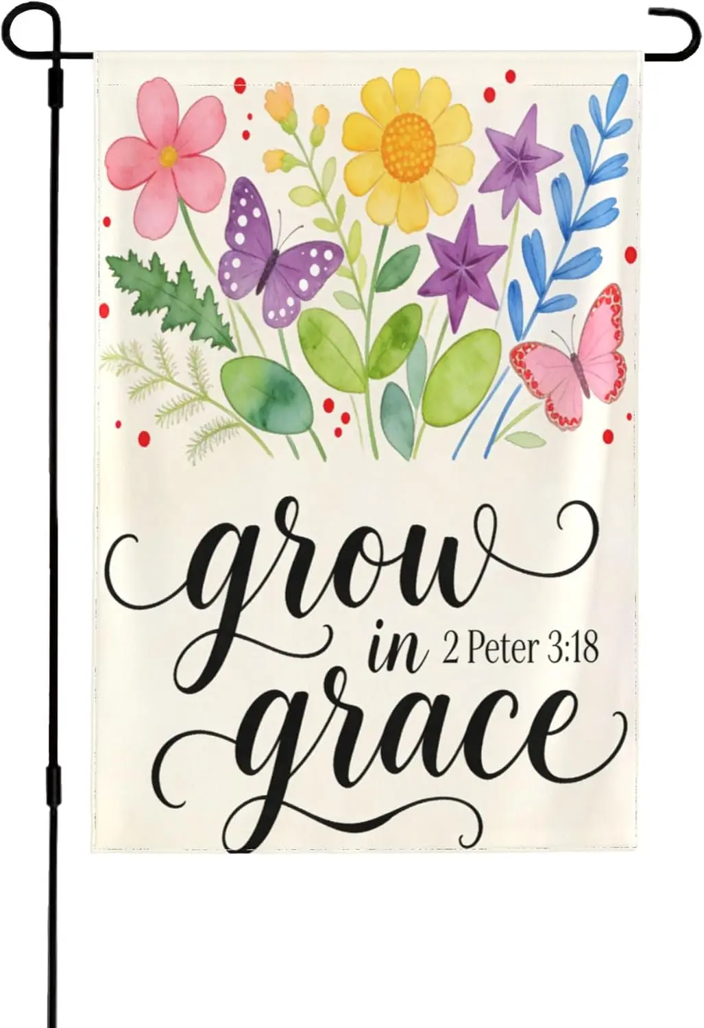 Garden Flag Double Sided 12 x 18 Inch, Welcome Yard Flags for Outside, Easter Valentines Day Outdoor Decor, Holiday Garden D ZZM