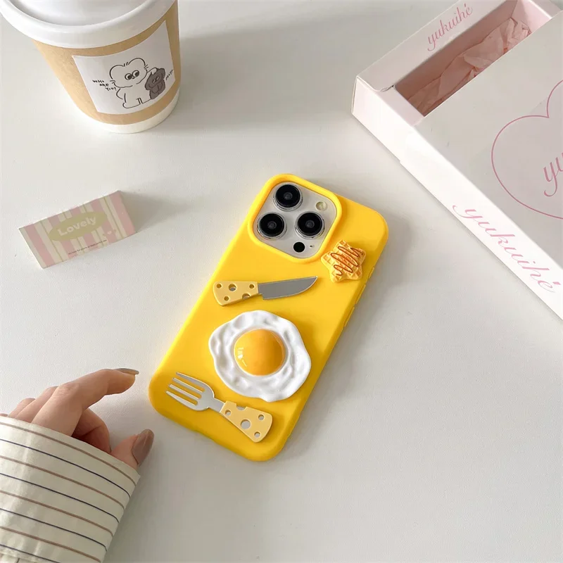 حافظة أدوات مائدة كرتونية مع سلسلة للنساء ، غطاء واقي لهاتف آيفون إكس إس ماكس ، 11 ، 12 ، 13 ، 14 ، 15 برو ماكس ، متعة كورية ، تخصيص