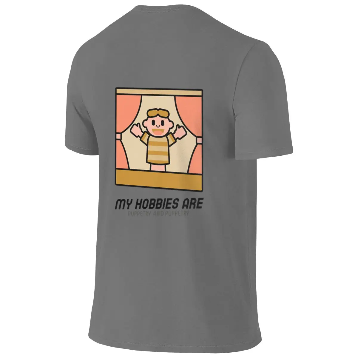 My Hobbies Are Puppetry And Puppetry Couple Style Reversible T-shirt Simple Casual Light Color Schemes Men's T-shirts