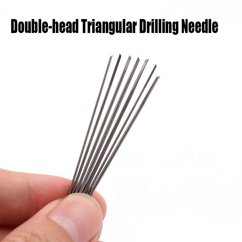 1/5/10PCS Triangular Pearl Drill Bit Tungsten Steel Punching Needle For Pearl Perforation Pearl Punching Machine Pearl Drill Bit