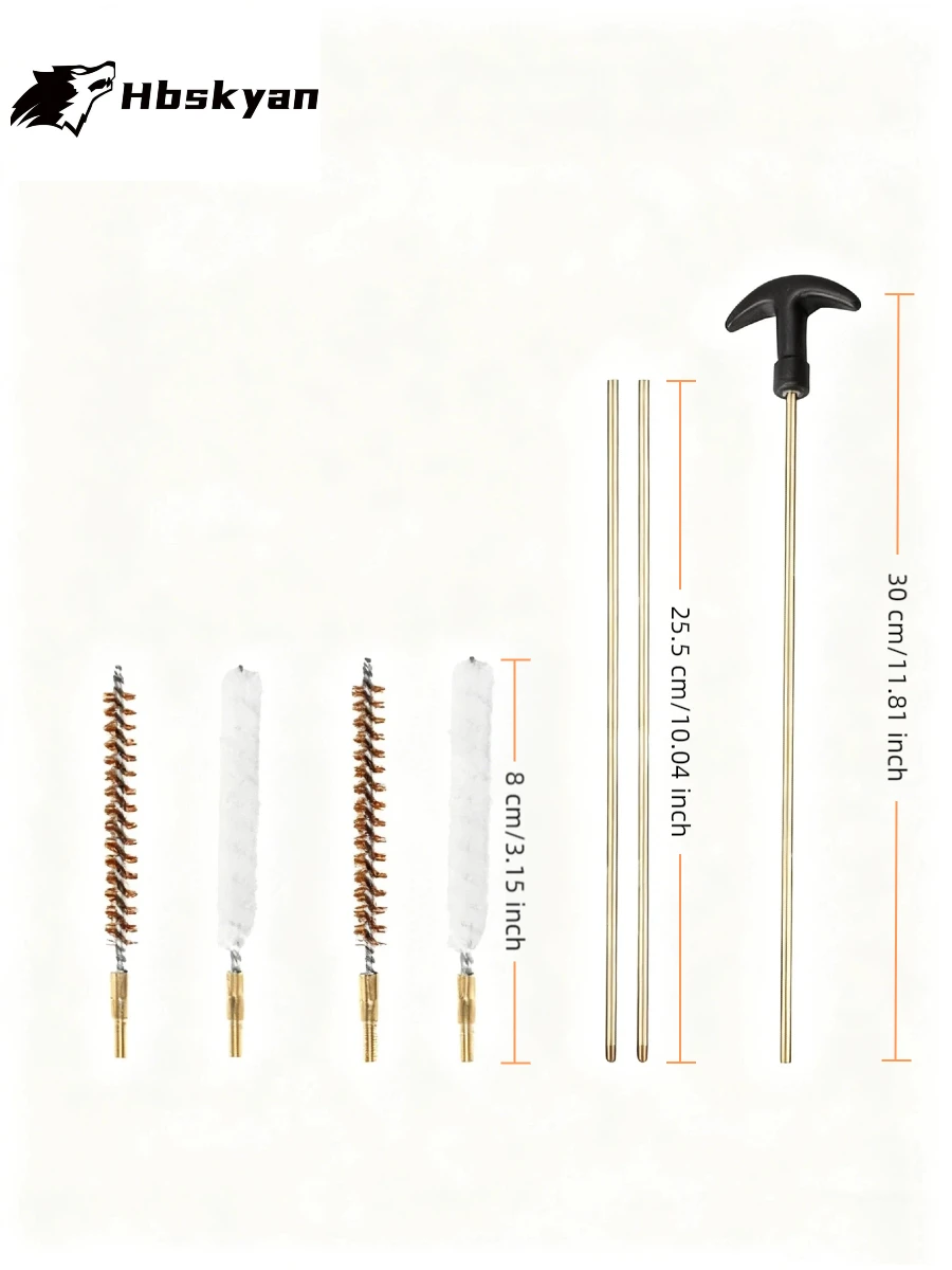 طقم تنظيف المسدس الادسنس التكتيكي.177.22 كالوريد 4.5 مللي متر 5.5 مللي متر فرشاة برميل مماسح الصوف لبندقية الصيد والمسدسات