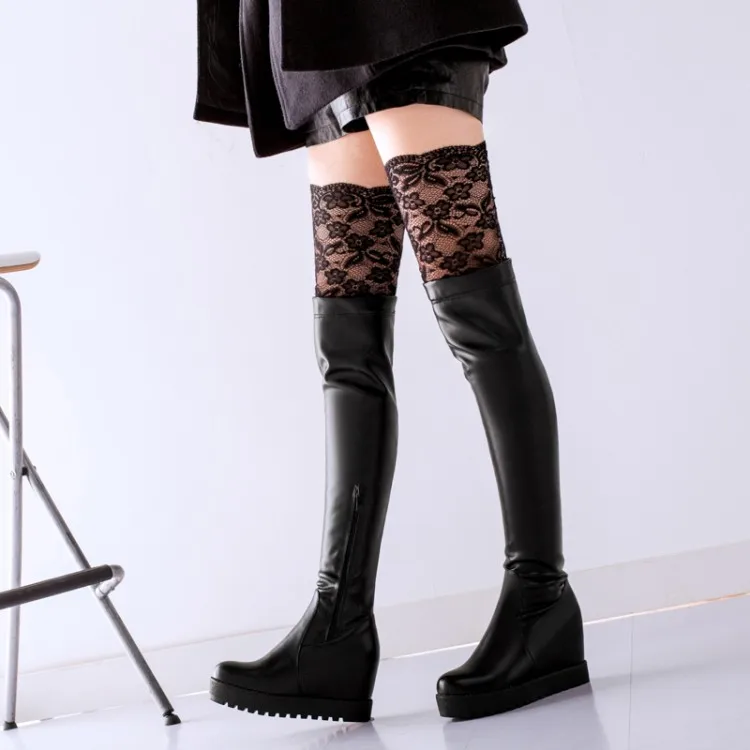 Big Size  11 12 thigh high boots knee high boots over the knee boots women ladies boots	shoes woman winter boots women