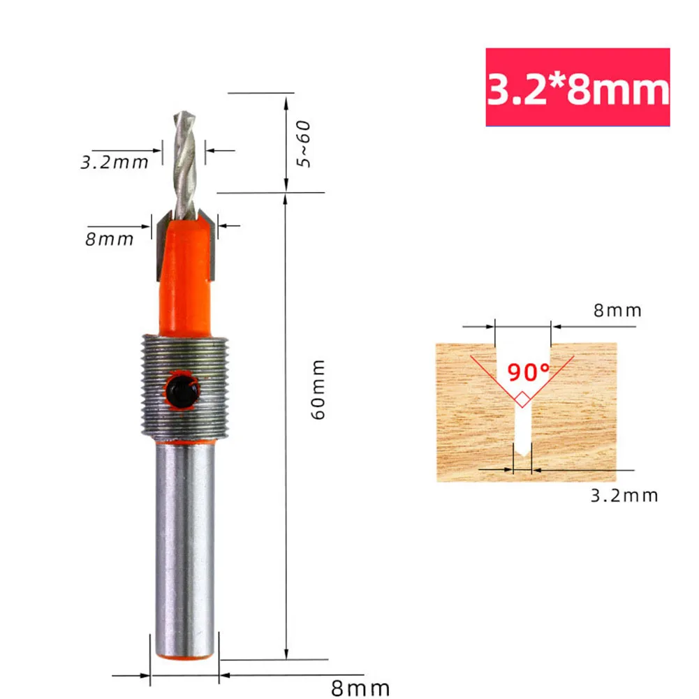 목공 라우터 비트 밀링 커터 나사 추출기, 레몬 철거 목재 드릴, 섕크 카운터 싱크 드릴 비트 도구, 8mm, 10mm, 1PC