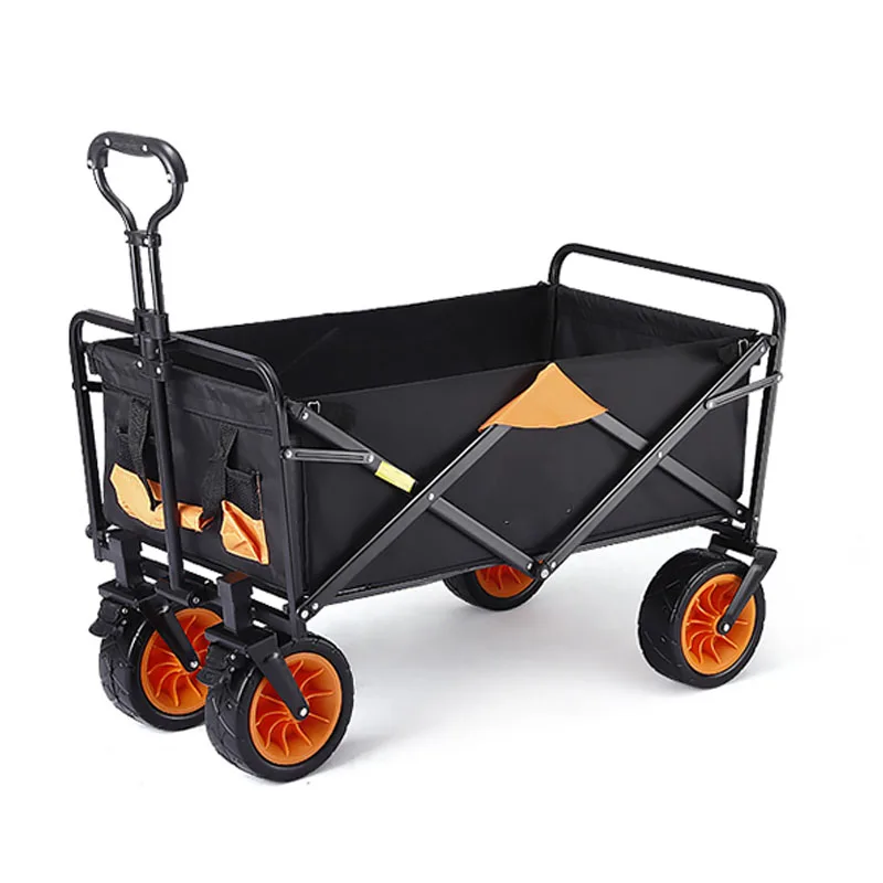Carrello pieghevole da campeggio all'aperto in stile europeo con bancarella carrello della spesa a quattro ruote carrello della spesa campeggio Camper