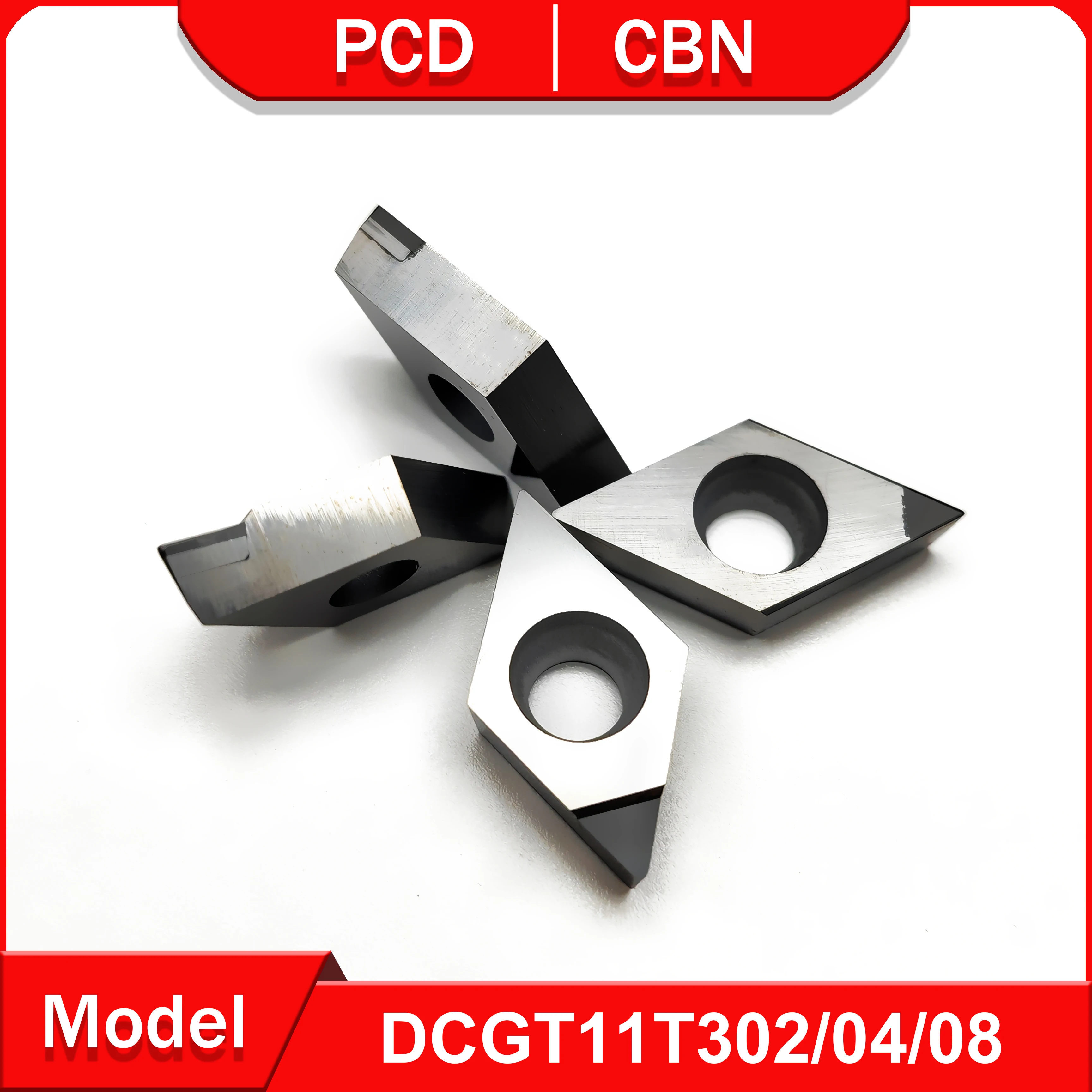 

2PCS CNC turning tool DCGT11T302 DCGT11T304 DCGT11T308 CBN tool machining hard iron and cast steel PCD for aluminum copper DCGT