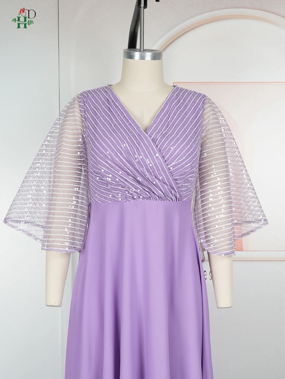 H & D pour les femmes africaines grande taille vêtements de luxe fête de mariage Maxi robes de mode Robe de soirée turquie Robe à paillettes Robe 2025 nouveau