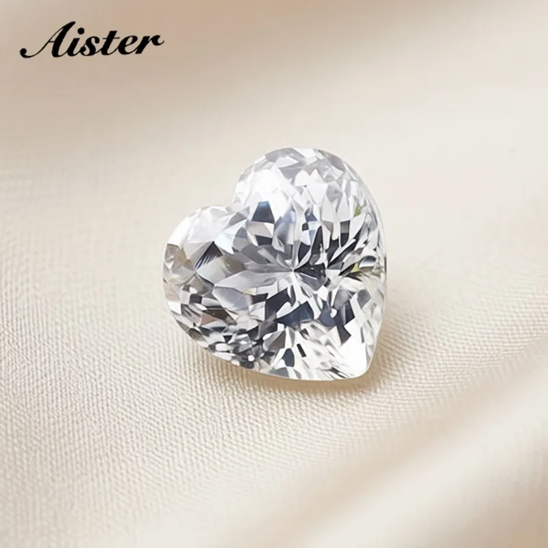 

Топ супер белый синтетический сапфир драгоценный камень сердце огранки белые корундовые камни для изготовления ювелирных изделий