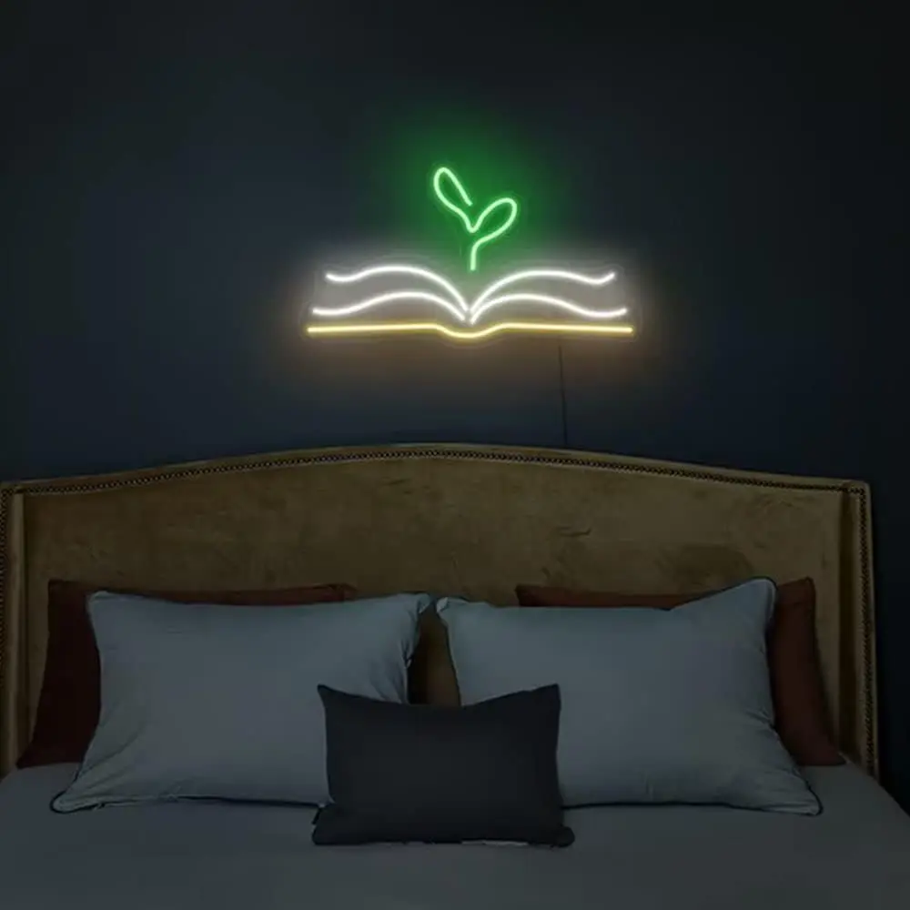 

Book Neon Signs for Wall Decor Library Led Light Birthday Gifts Neon for Bedroom Party Library Wall Decoration,Size:45 * 25cm