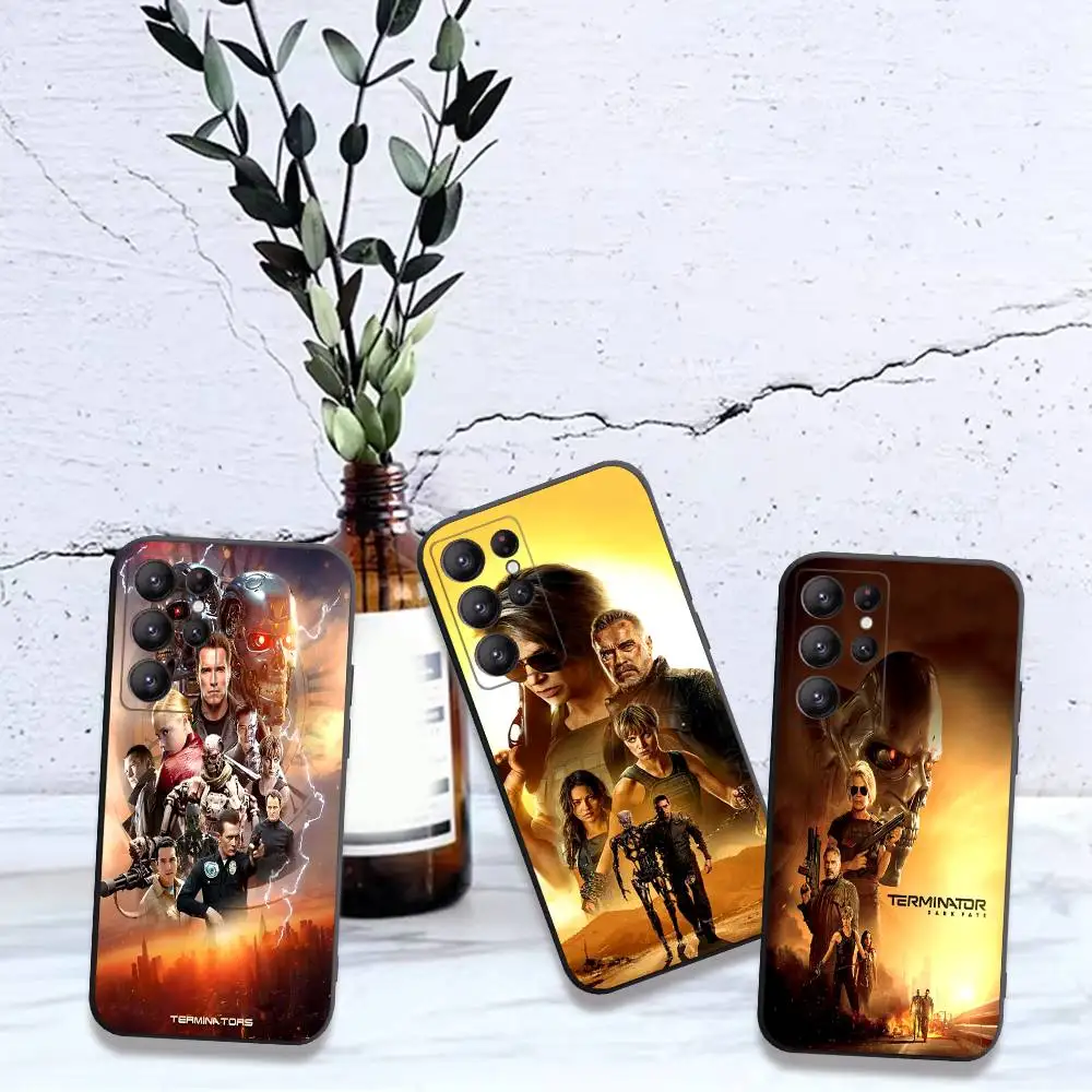 Funda de teléfono con diseño de la película The T-Terminator para Samsung S 24 fe 25 Ultra plus 20 lite 21 30 22 23 24 22 Ultra 5G