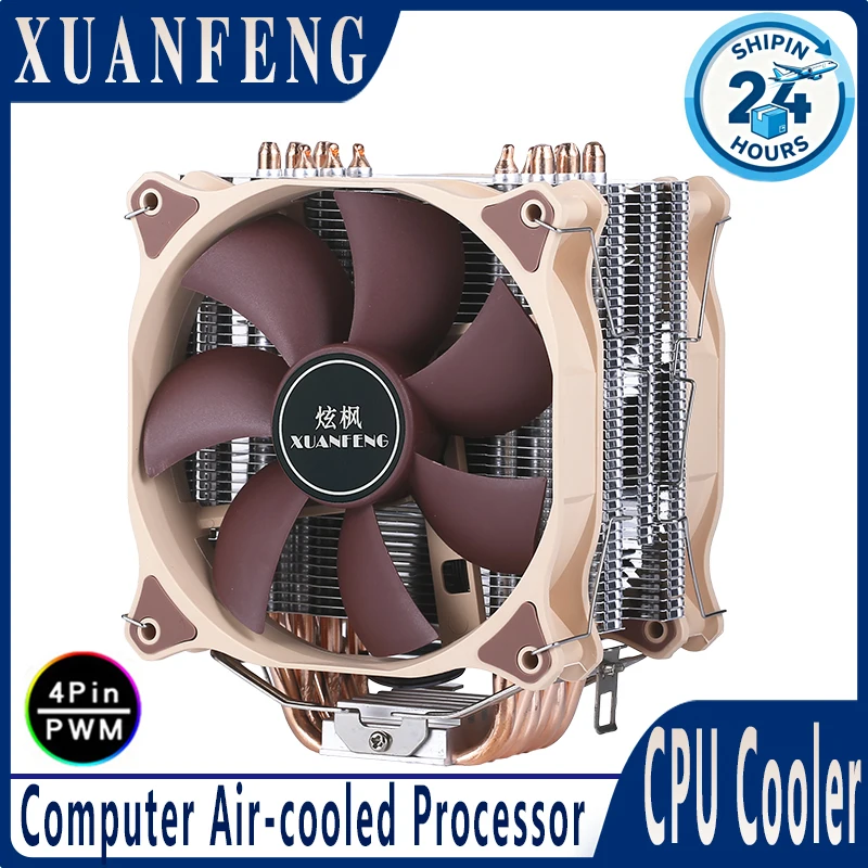 

Кулер для процессора XUANFENG, 120 мм вентилятор, 6 тепловых трубок, воздушное охлаждение, совместим с LGA2011, 115x, 1851, AM4, AM5, 1200, 1700, X79, X99, 2066, i5, i7