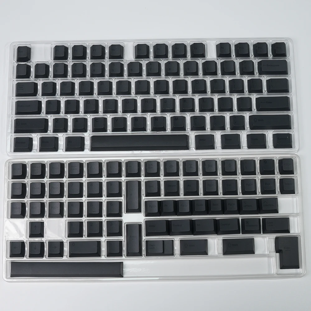 Minimalist Grey Keycap Black Original Height PBT Sublimation Mechanical Keyboard 61/68/75/87/98