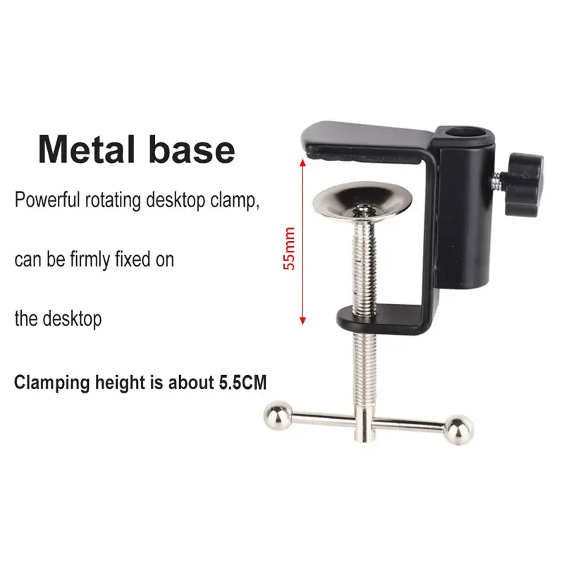 Universal Bracket Clamp DIY Fixed Metal Clip Fittings Screw Camera Holder Stand Mount for Broadcast Microphone Desk Lamp Clamp