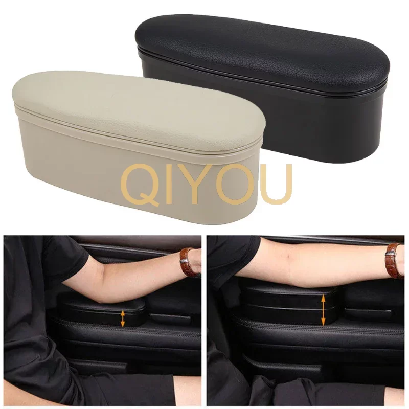 Adjustable Car Elbow Support Left Hand Armrest Support Anti Slip Armrest Mat Storage Box Anti-fatigue For Travel Rest Support