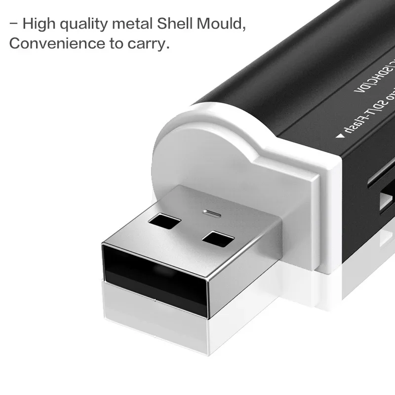 قارئ بطاقات ذاكرة متعدد USB 2.0 عالي السرعة لـ Micro SD T-Flash SDHC MMC MS PRO DUO TF M2 متوافق مع جميع الأجهزة