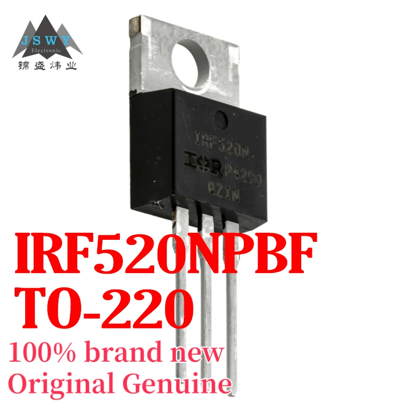 (5/50 قطعة) IRF520NPBF IRF520 TO220 MOSFET إلكترونيات أصلية أصلية شحن مجاني