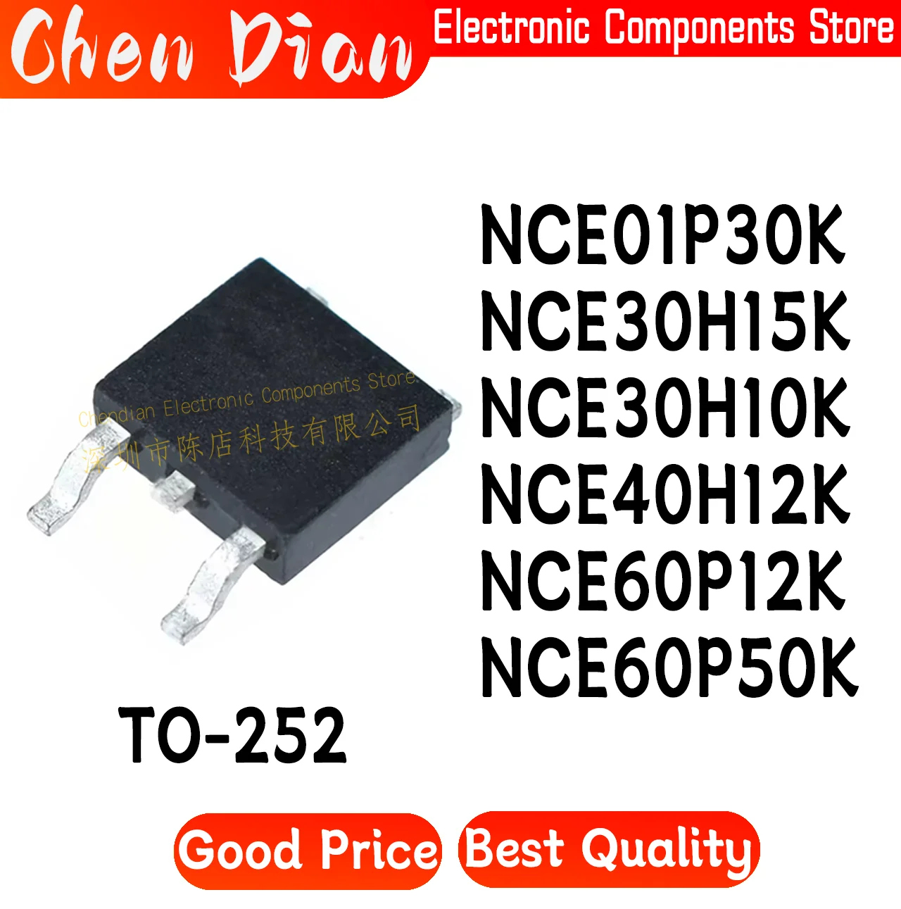 

NCE01P30K NCE30H15K NCE30H10K NCE40H12K NCE60P12K NCE60P50K New original authentic MOSFETTO-252
