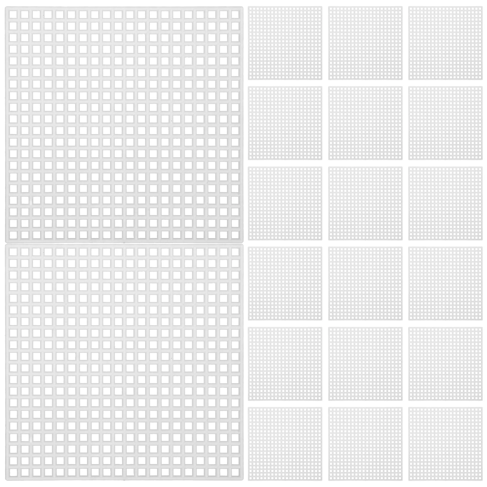

40Pcs Plastic Mesh Sheet 8x8cm 6 Count White Square Plastic Canvas Sheet for Embroidery Cross Stitch Bag Making Needlepoint