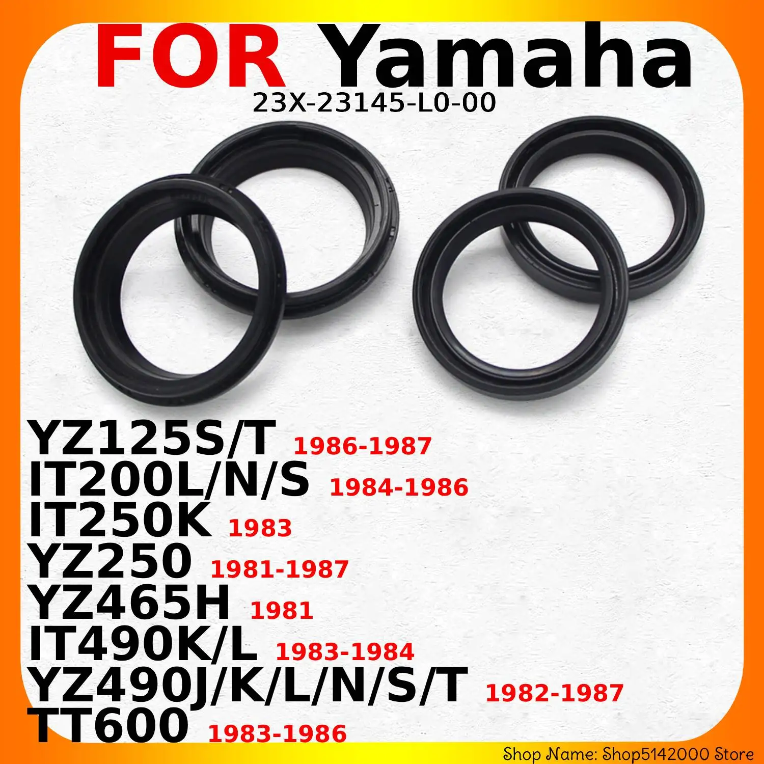 Motorcycle Damper Oil Seal Dust Seals For Yamaha 23X-23145-L0-00 YZ125S/T IT200L/N/S IT250K YZ250 YZ465H IT490K/L TT600 YZ490J/K