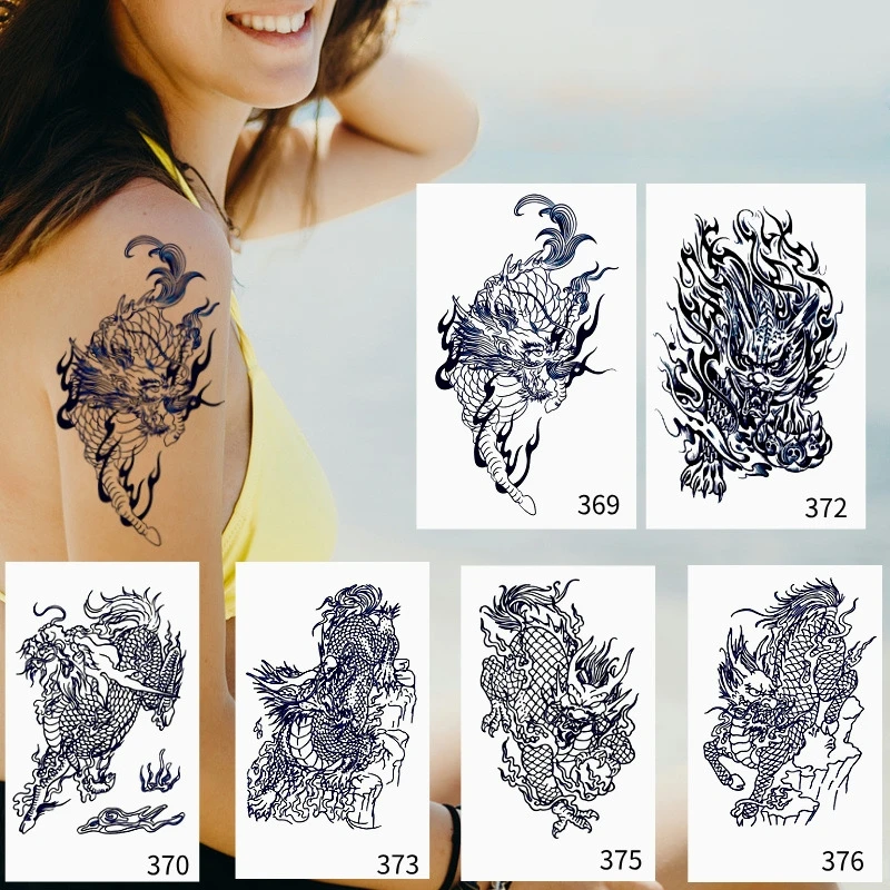 11x18cm Waterproof Herbal Tattoo Sticker, Rose Juice Semi Permanent Concert Live Broadcast, Internet Famous Tattoo Sticker