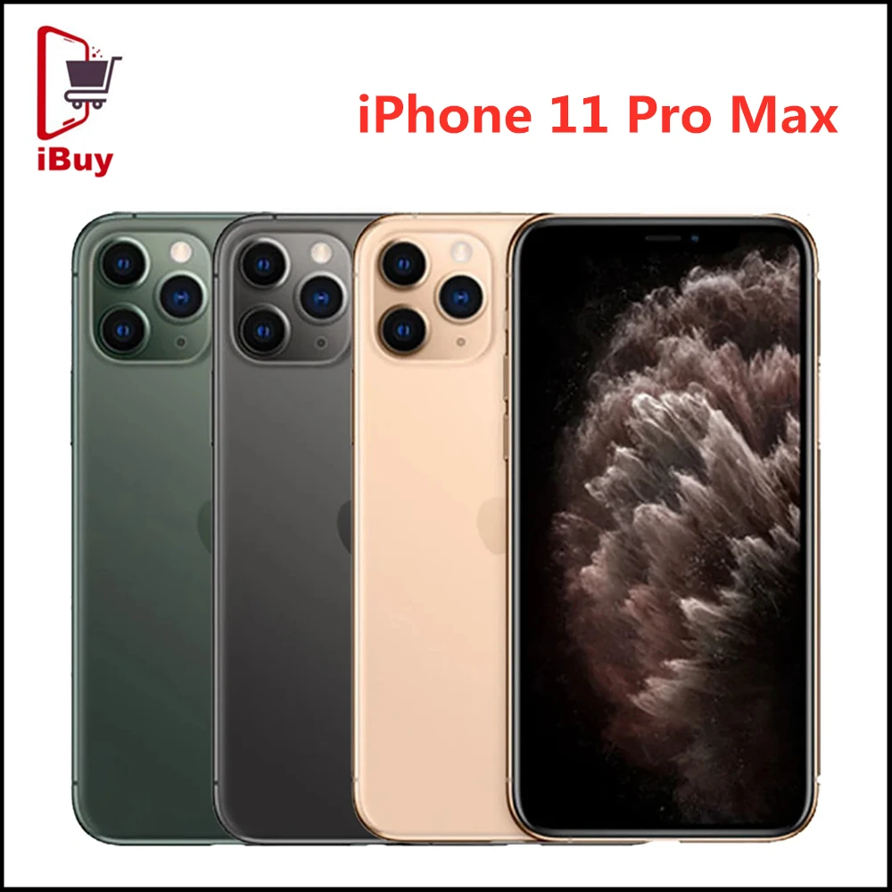 

Apple iPhone 11 Pro Max Unlocked Cellphone 6.5" RAM 4GB ROM 64GB/256GB A13 Bionic 12MP Camera Face ID NFC 4G LTE Mobile Phone