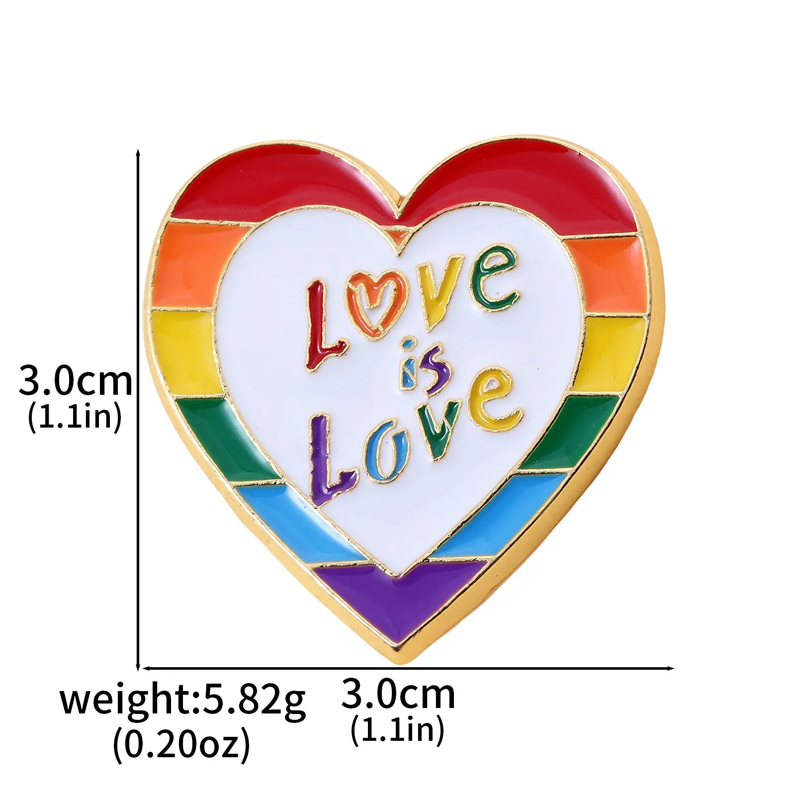 LGBT فخر قوس قزح القلب المينا دبابيس بروش الحب هو الحب شارة المثليين بروش الملابس حقيبة اكسسوارات مجوهرات هدايا