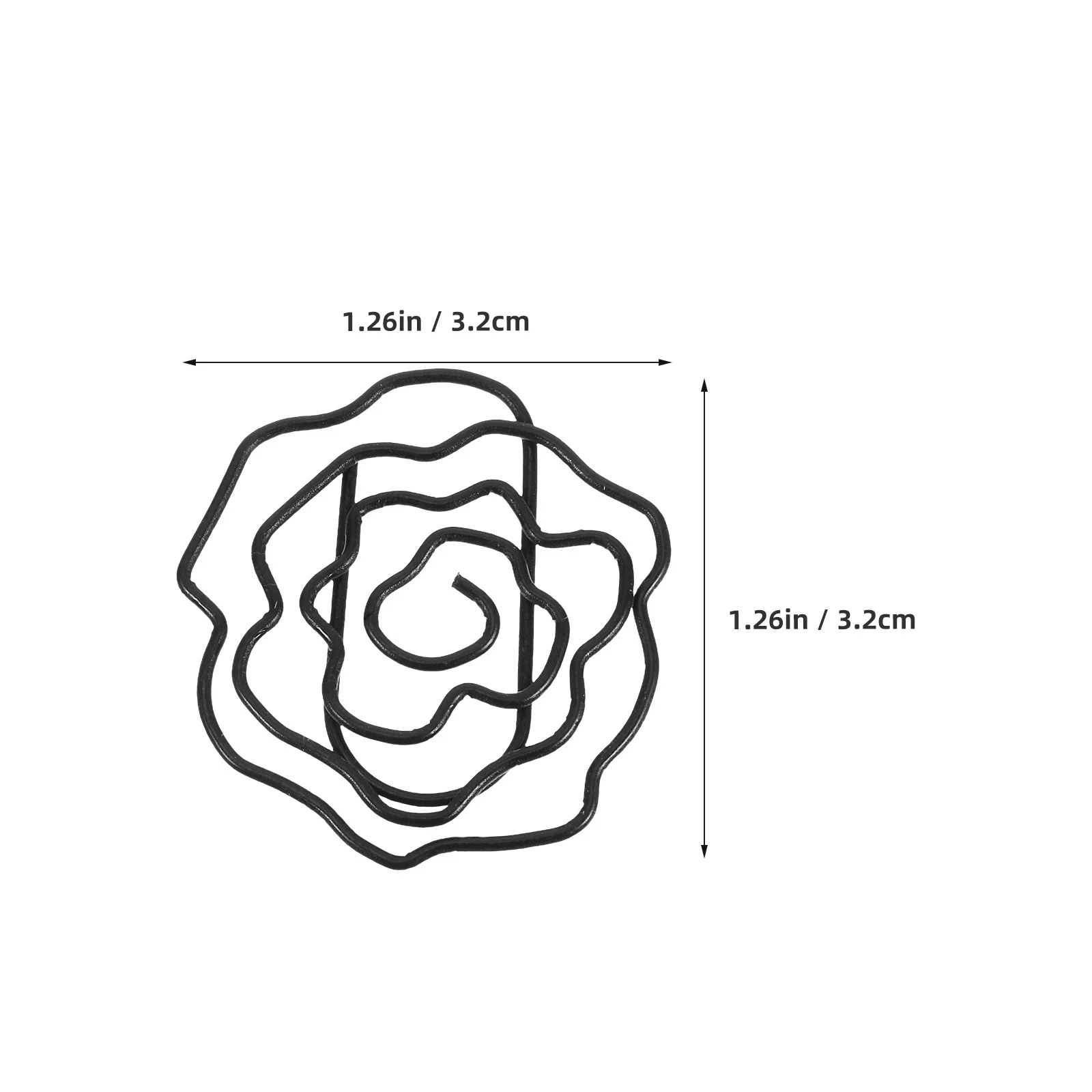50 قطعة من مشابك الورق الإبداعية بتصميم وردي على شكل زهرة علامات صفحة معدنية لمكتب المدرسة والمنزل ومنظم المستندات وعلامات التبويب المخططة