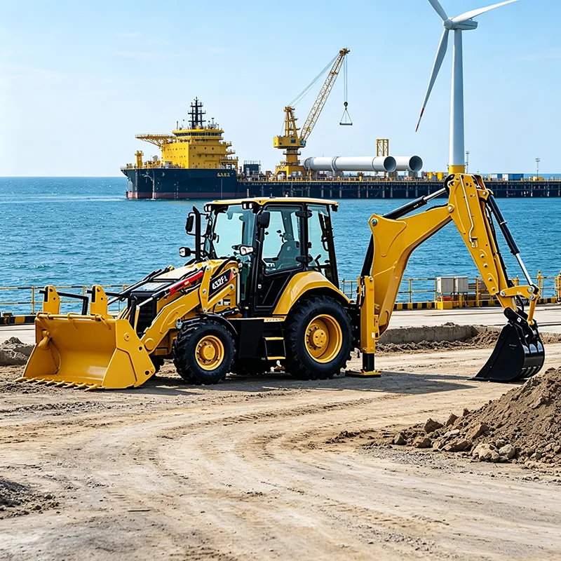 Wheel Backhoe Loader Diesel Backhoe Loader with Multiple Working Attachments