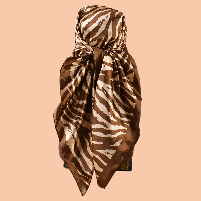 

1PC Women's Summer Beach Accessory Fashion Satin Square Scarf 90*90inch Multi-use Headscarf Party Use Versatile Hair Towel