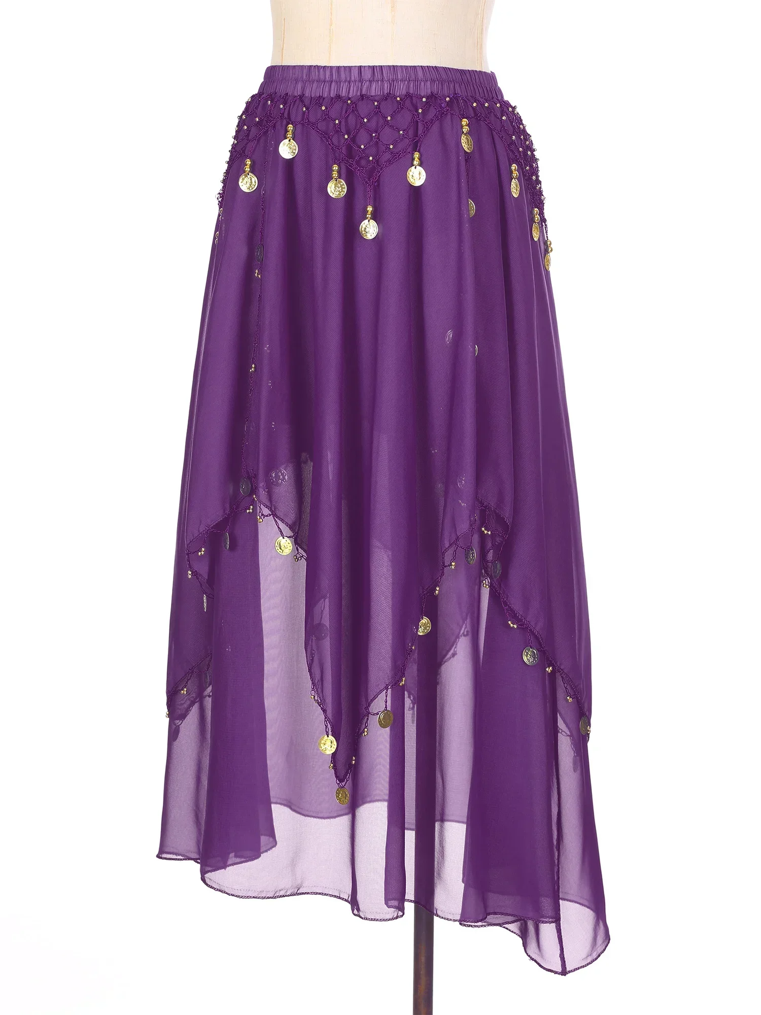 Женская юбка для танца живота, Блестящий эластичный пояс с блестками для танца живота