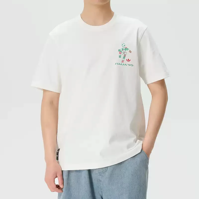 

Adidas Men's 2026 Summer New Style Comfortable Pure Cotton Simple Sport Short-Sleeved T-Shirt KB6217