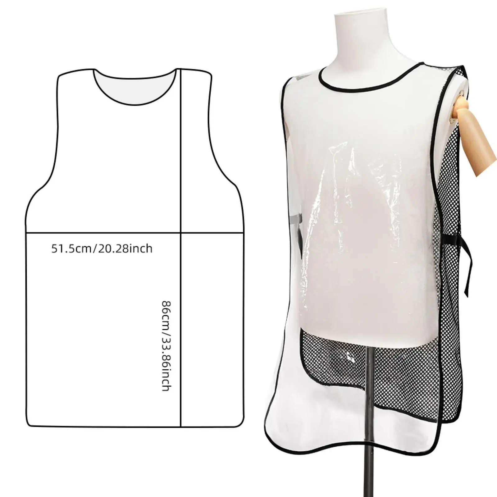 Avental de cabeleireiro, avental de trabalho à prova d'água, fácil de limpar, avental de tingimento para barbeiro, chef de unhas, servidor de cabeleireiro