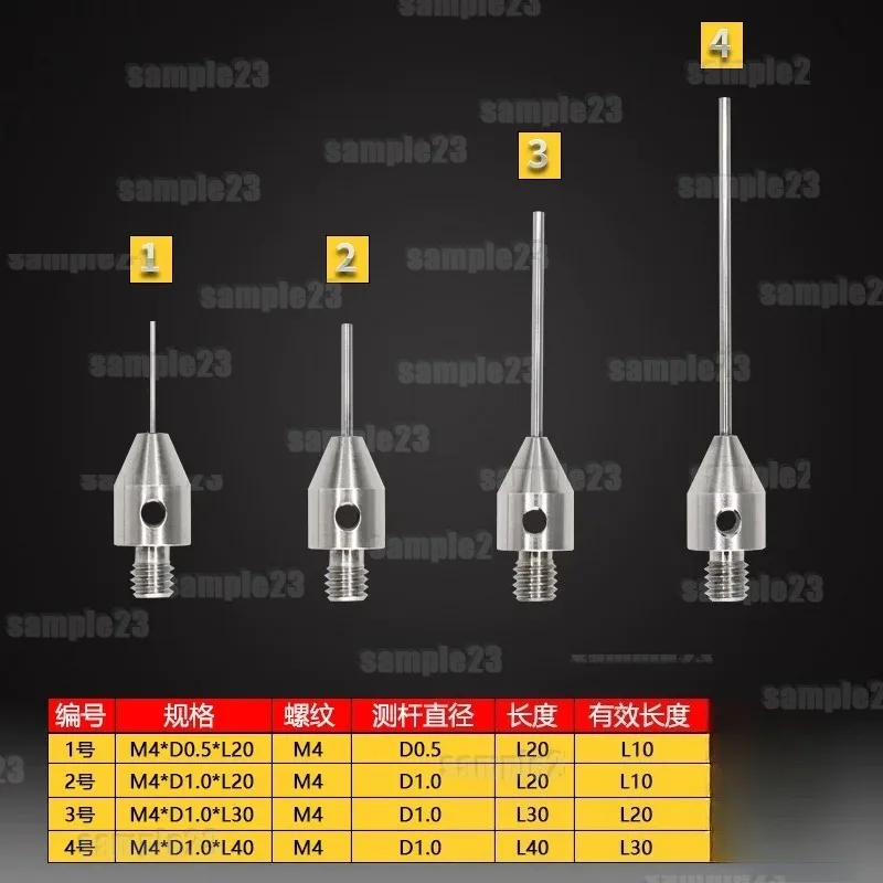 1pc Three Coordinate Measuring Needle Gauge Needle CNC Machine Probe Probe Touches Measuring Needle Thread M4