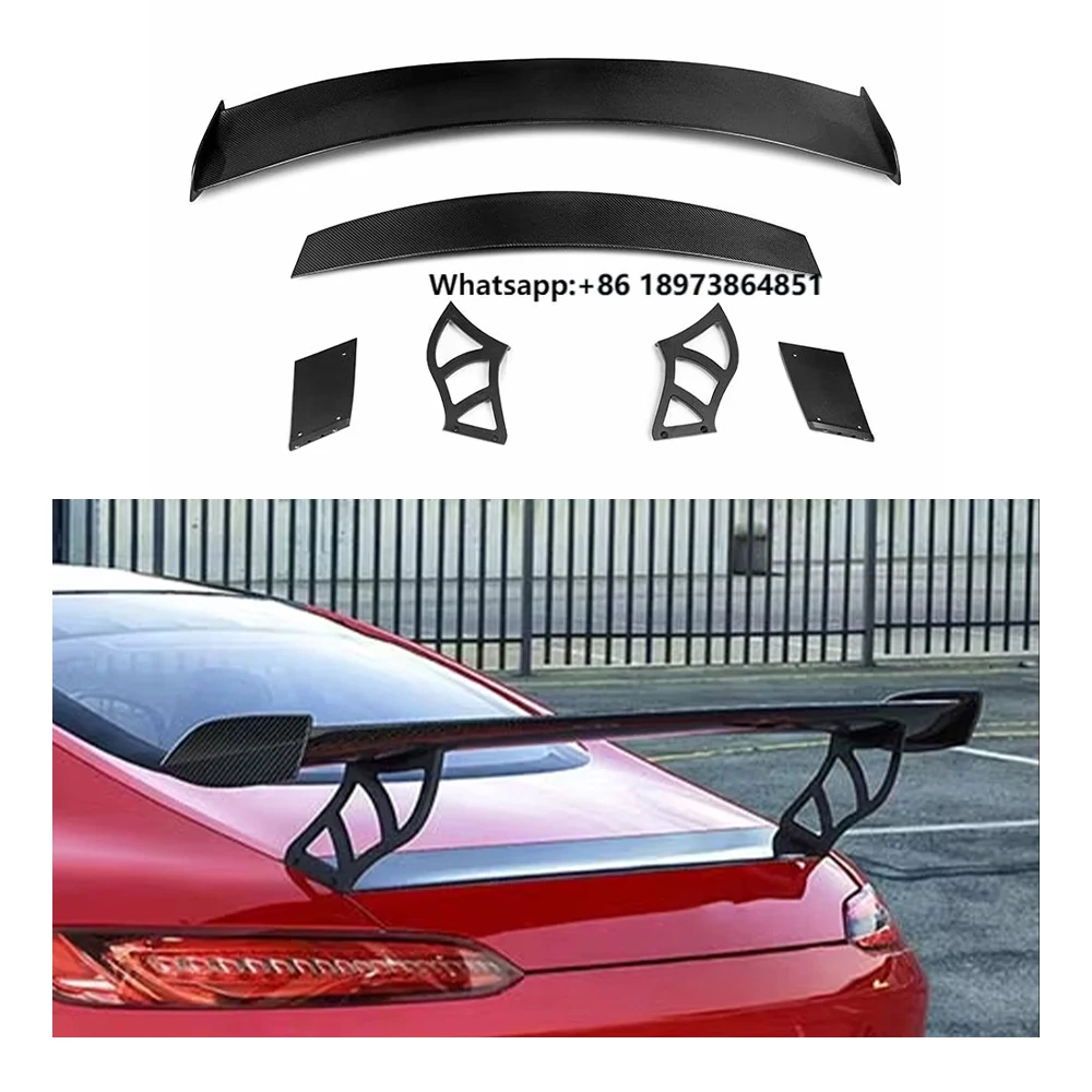 

Prepreg Dry Carbon Fiber Automotive Accessories Car Rear Roof Wing Trunk Spoiler for Mercedes Benz AMG GT GTS GTC C190 Ver1