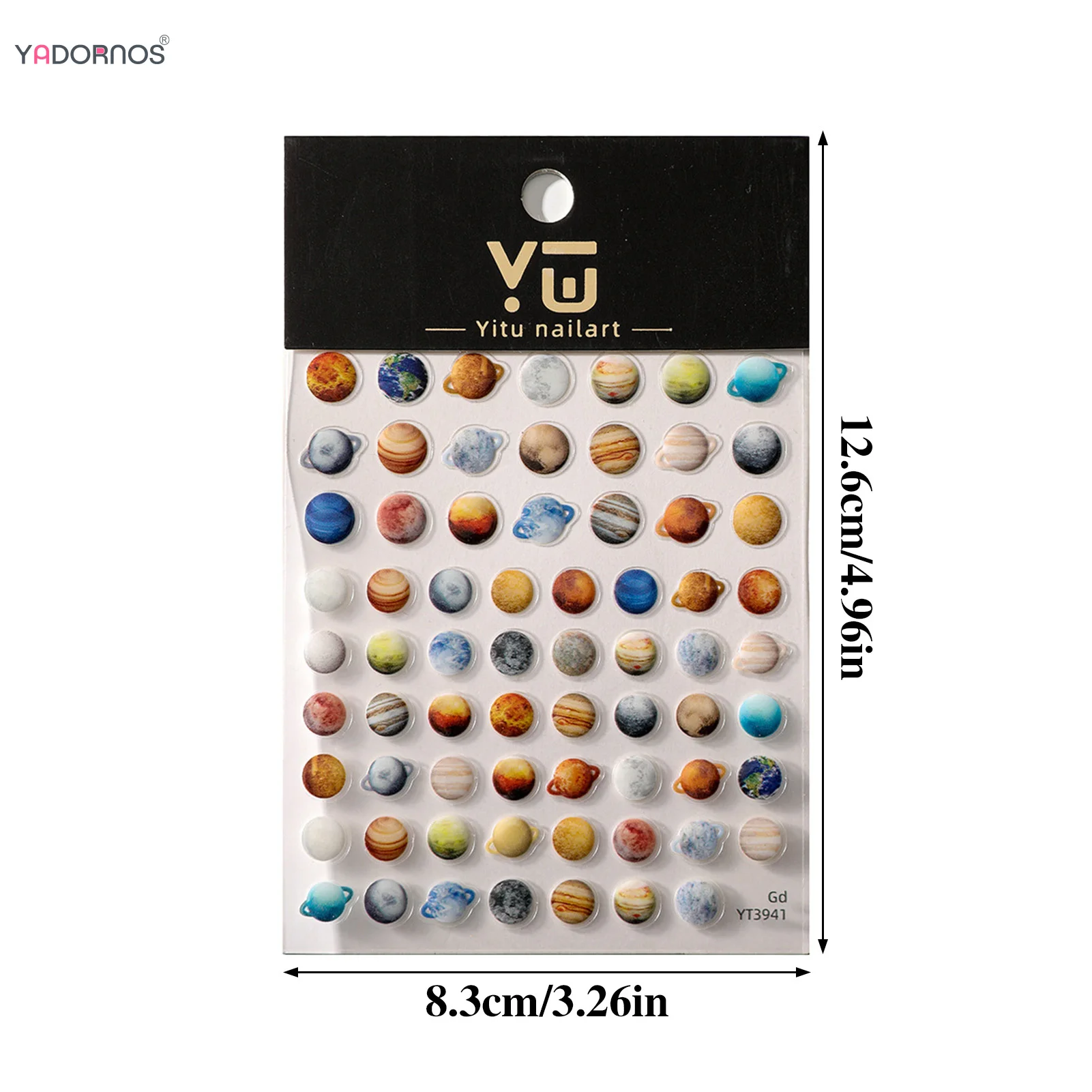 Planetas padrão adesivos de unhas auto-adesivo universo decalques de arte de unhas-espaço temático impermeável diy envoltórios de unhas para manicure