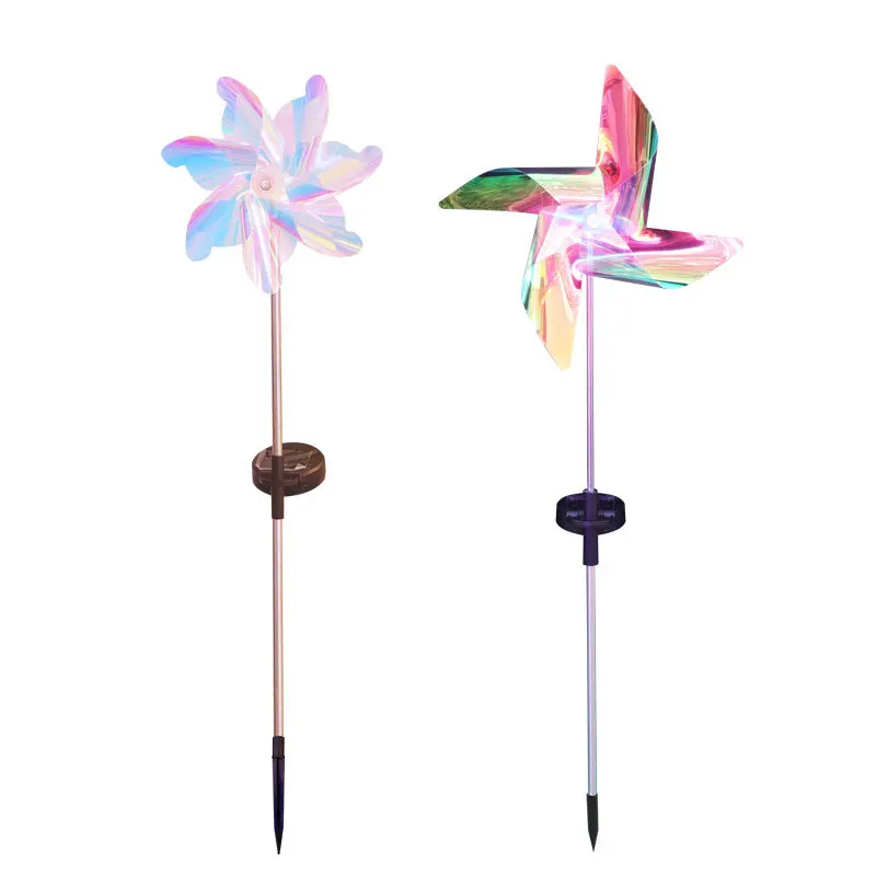 Zml solar powered rotating windmill lawn lamp outdoor courtyard garden decoration