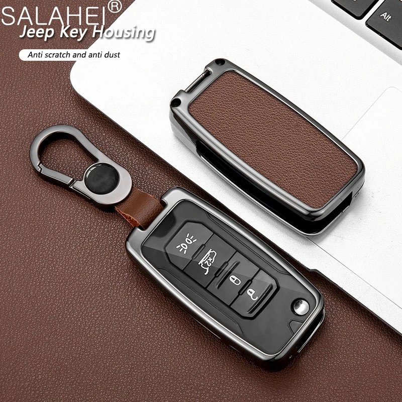 

Zinc Alloy Car Key Cover Case For Jeep Cherokee Renegade Grand Dodge Ram Charger 1500 Challenger Chrysler 300C Jour Accessory