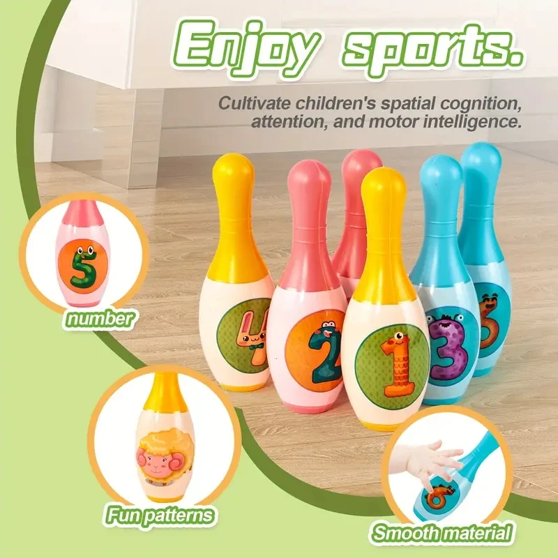 Children's bowling toys, indoor and outdoor sports toys, children's Christmas gifts, New Year gifts