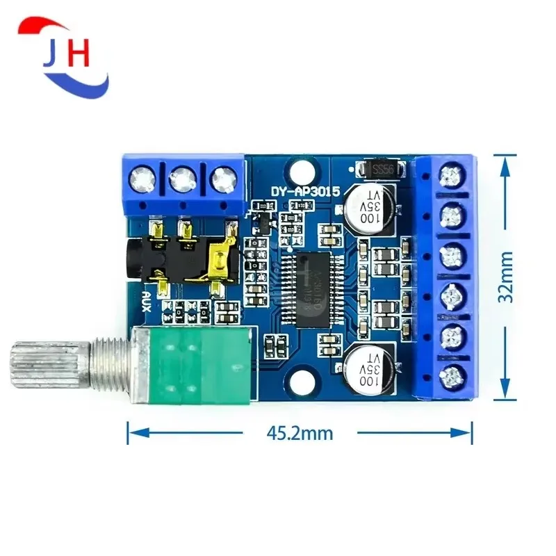 1PCS 30Wx2 AP3015 High-Power Stereo Digital Amplifier Board 12V/24V Power Supply DIY Power Amplification Module DY-AP3015