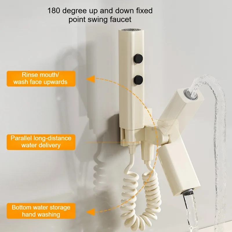 Mop Pool Dopamine Faucet Balcony Outdoor Full Copper Bathroom Wall in Single Cooling with Spray Gun Faucet