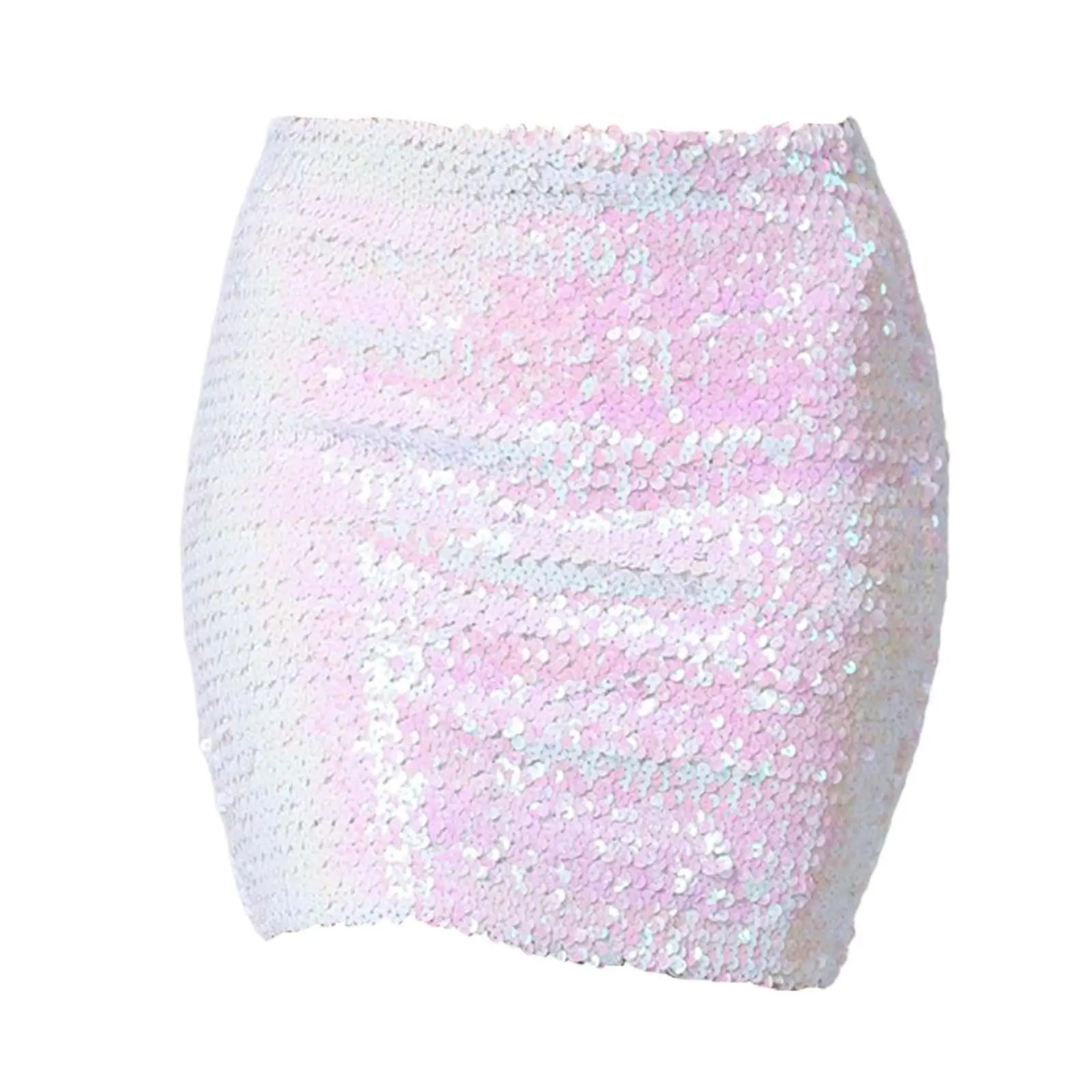 Mini jupe crayon élastique à sequins pour femmes et filles, jupe ronde, streetwear, fête d'anniversaire, festival, accessoires d'été, mode