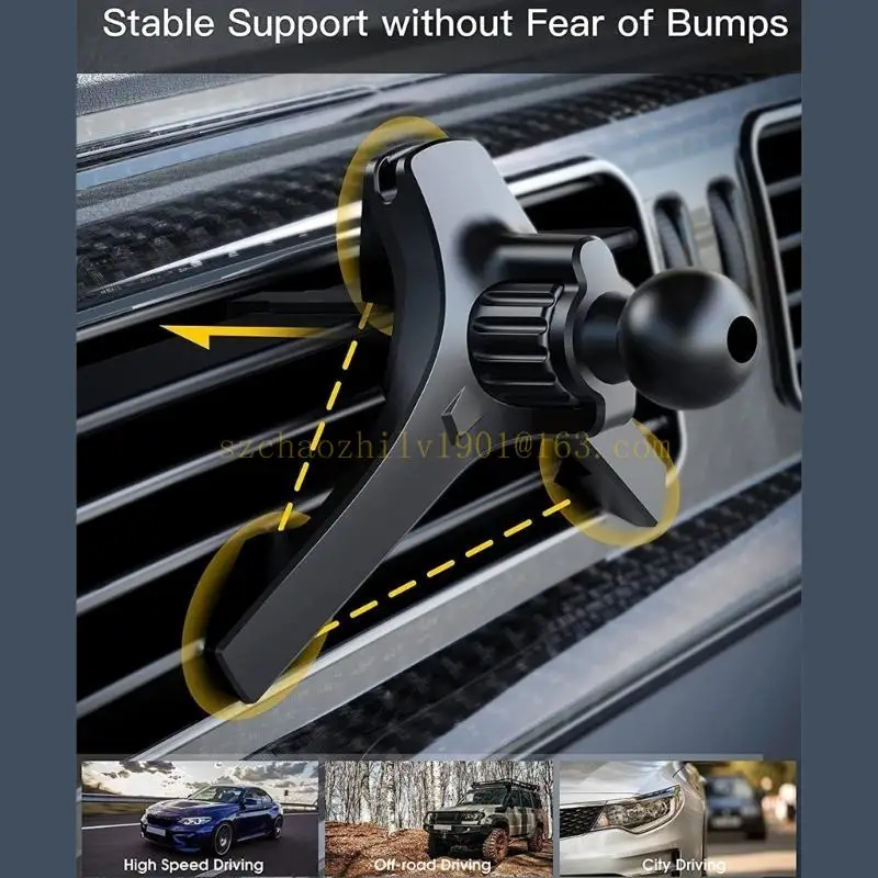 Uchwyt samochodowy do kratki wentylacyjnej 62KA, uniwersalny klips mocujący do kratki wentylacyjnej samochodu