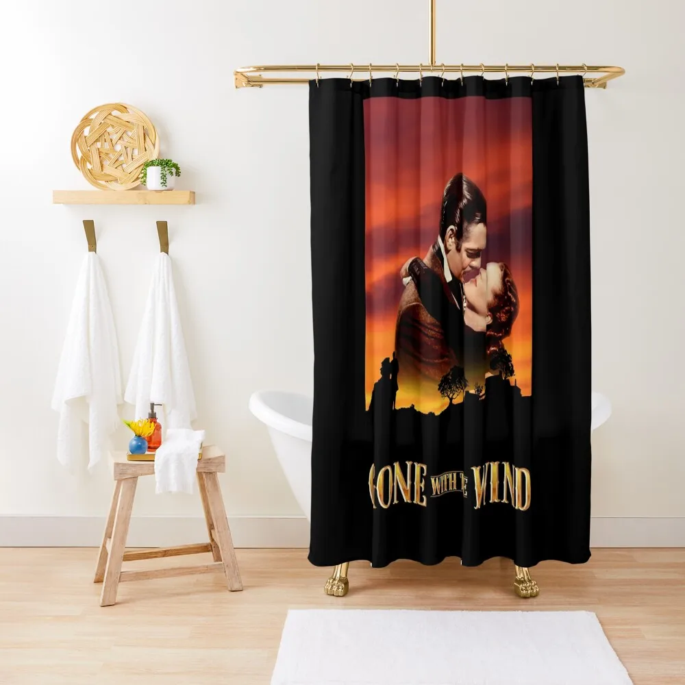 Day Gifts Love At The Sunset Clark Gable Halloween Shower Curtain Transparent Bathroom Shower Bathroom Accessory Curtain