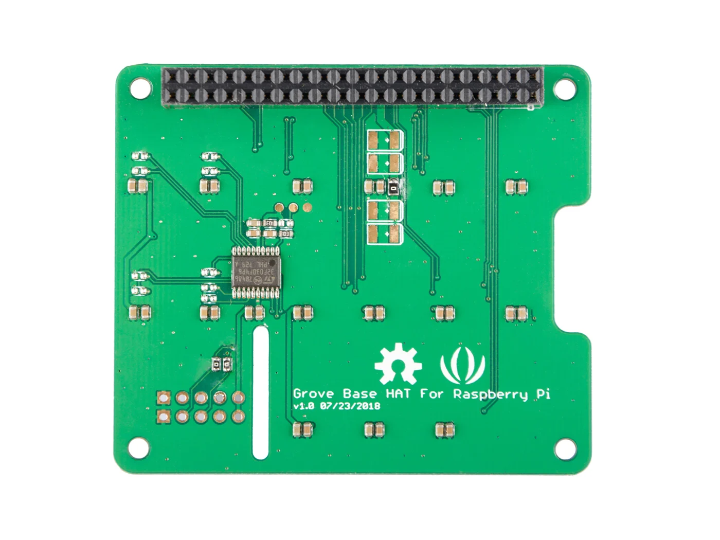 Base Hat for Raspberry Pi - 24-Pin GPIO maintain, Grove interface for 3× I2C, 1× UART, 6× Digital, 4× Analog, SWD Debug