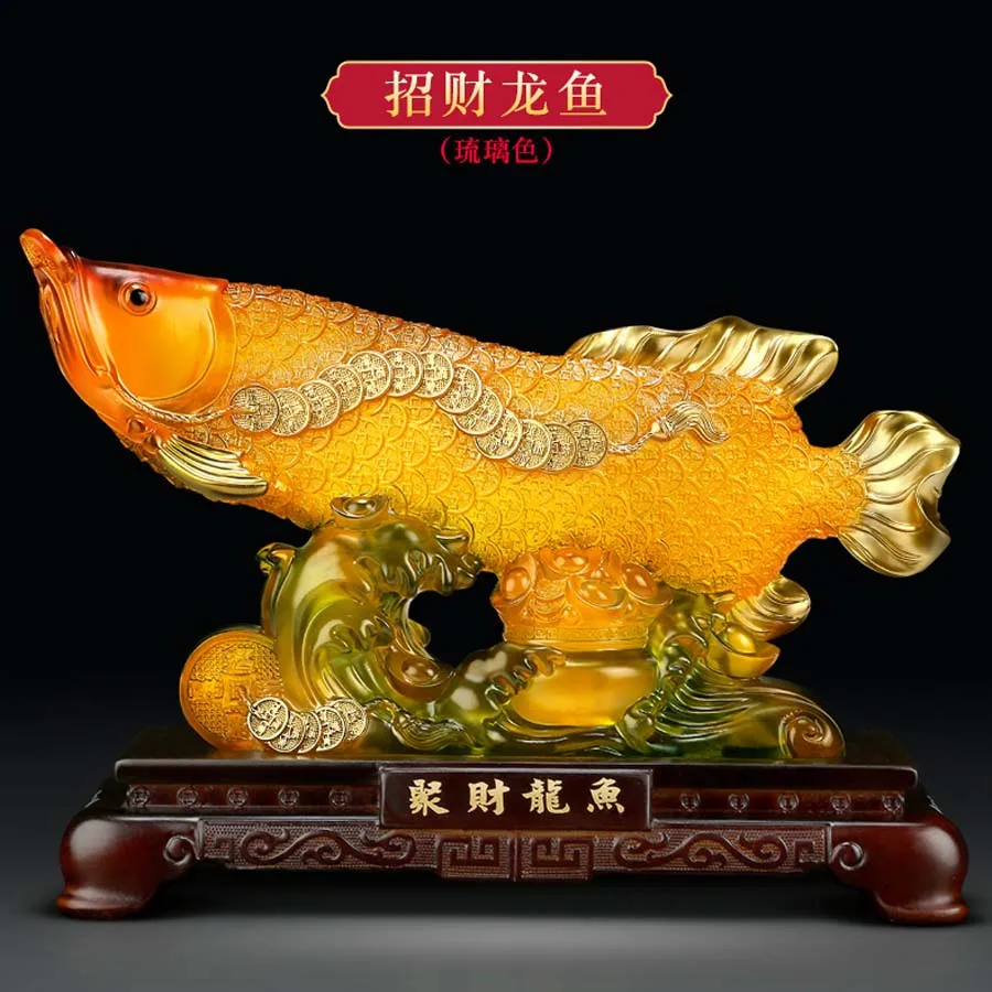 

Удачи FENG SHUI декоративная статуя ДОМАШНЯЯ ОФИС компании SHOP TOP Эффективный талисман Рисунок денег Арована Золотая рыба