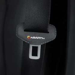 2pcs Car Seat Belt Buckle Clip Leather Protector For Fiat Abarth 500 595 124 Spider Ducato Panda Tipo Bravo Seat Belt Cover