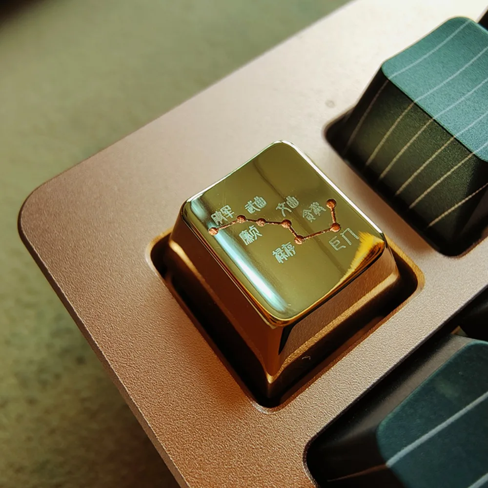 빅 디퍼 테마 키캡 맞춤형 금속 크리에이티브 공예 체리 R4 ESC 1U 키캡 기계식 키보드 게임 액세서리 선물