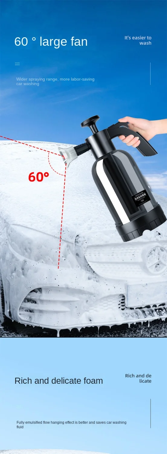 Nebulizzatore Spruzzino 2L a Pressione Giardino e Schiumatore per Lavaggio Auto Nebulizzatore Spruzzino 2L a Pressione Giardino e Schiumatore per Lavaggio Auto