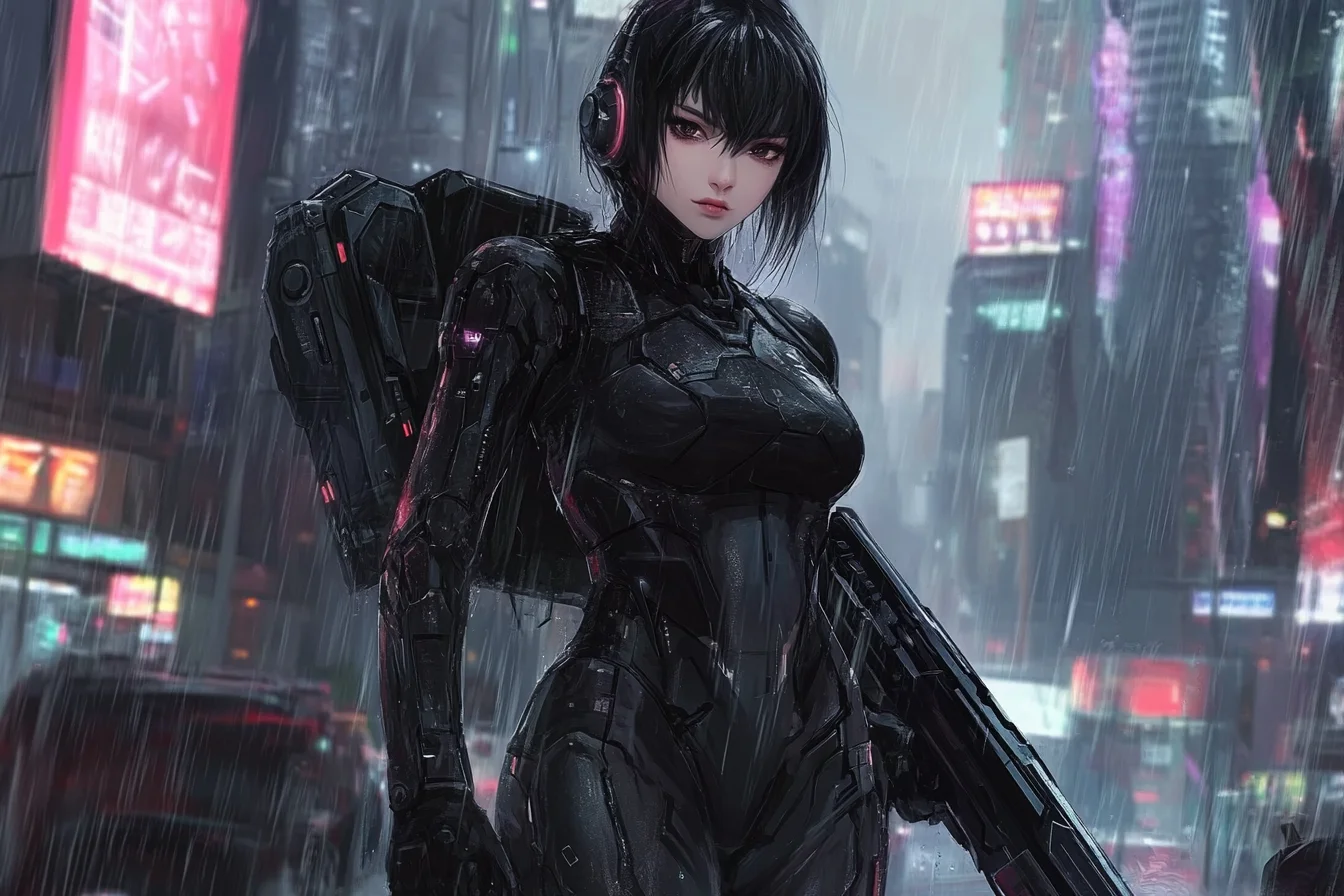 Cyberpunk estilo mecânico menina fotografia cenários de estúdio fotográfico fundos graduação banner decorações