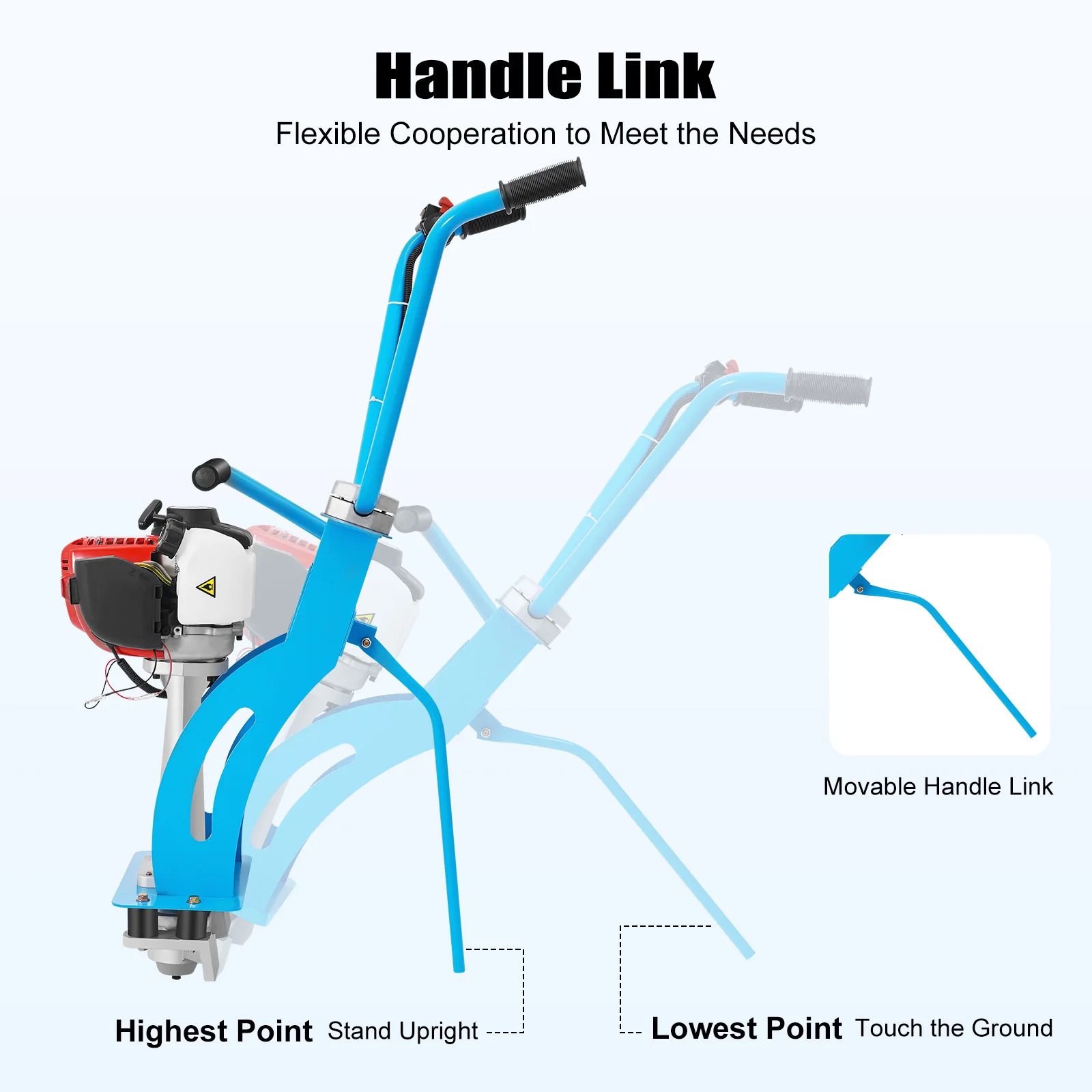 CNCEST 35.8CC 900W 4 السكتة الدماغية الغاز ملموسة الرطب المسمار، الطاقة التجارية المسمار الاهتزازي المسمار قوة الغاز تهتز الخرسانة